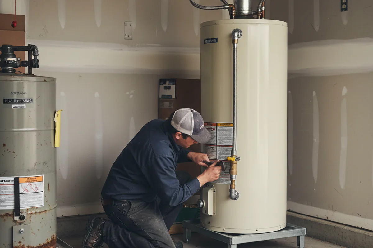 Water heater and shutoff valve replacement in Fife