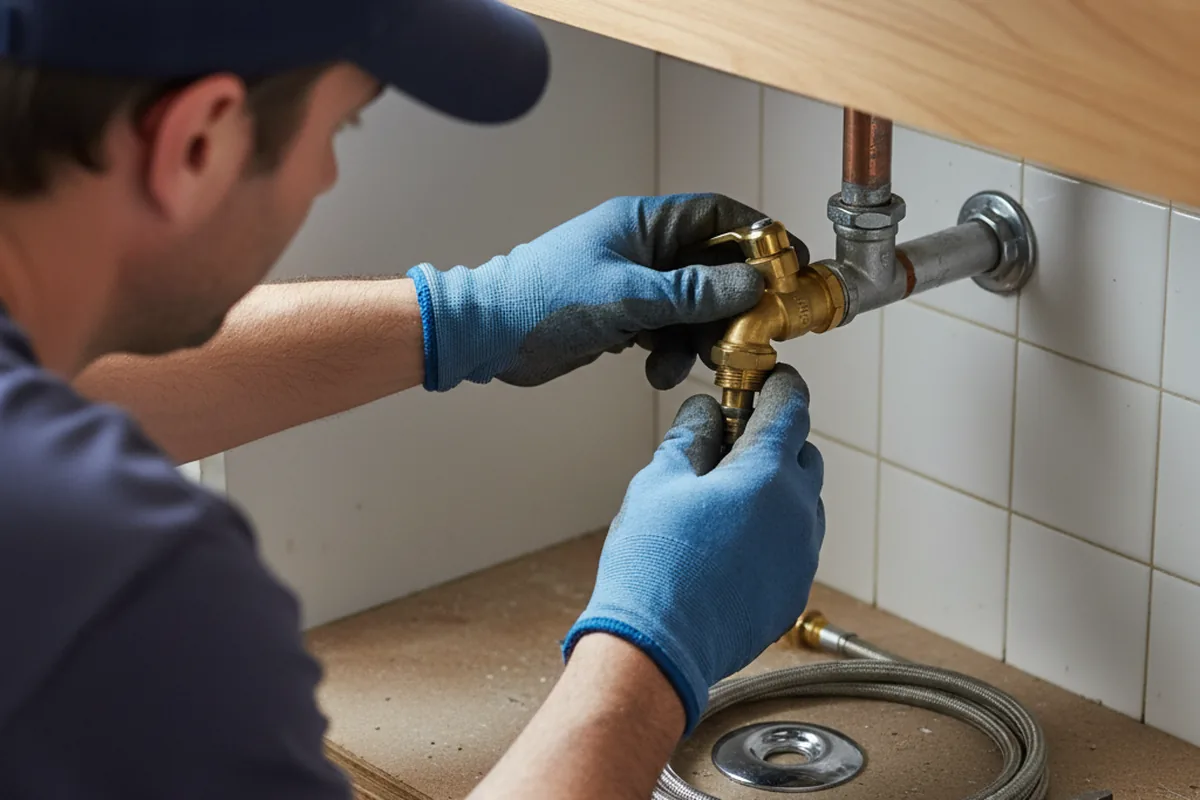 Shutoff valve and fitting work during Emergency Plumbing in Fife
